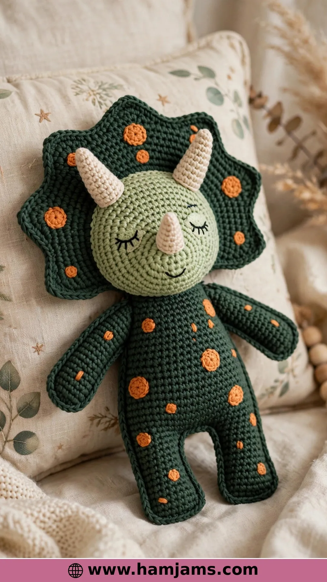 A Flat Ragdoll Triceratops With Bobble Horns