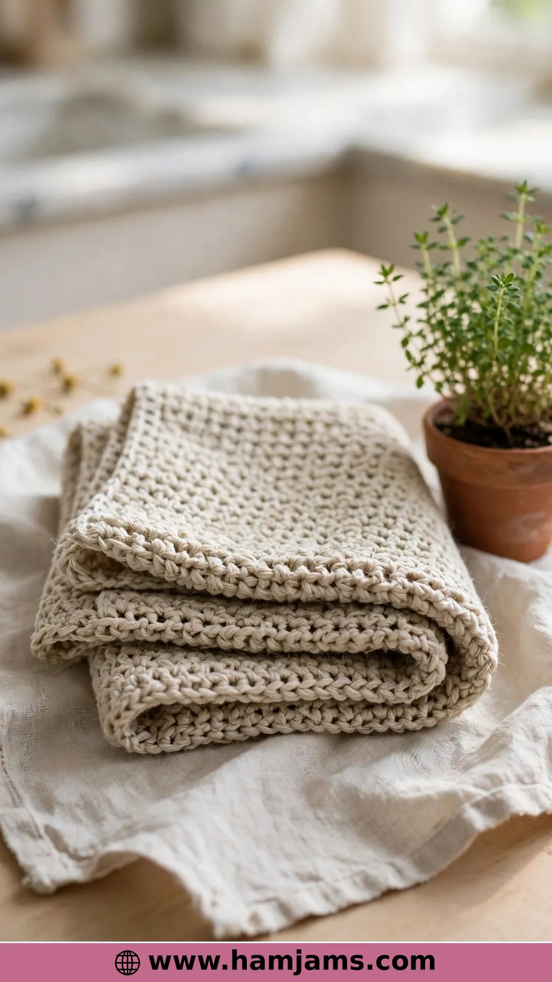 Simple Moss Stitch Dishcloth