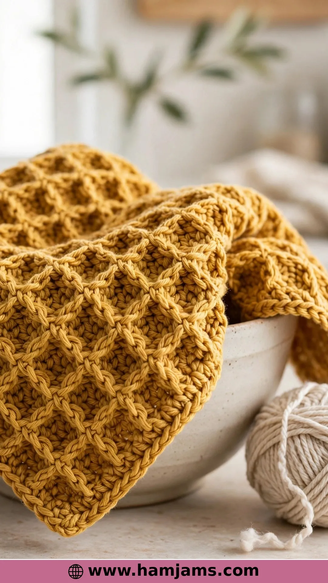 Waffle Stitch Dishcloth