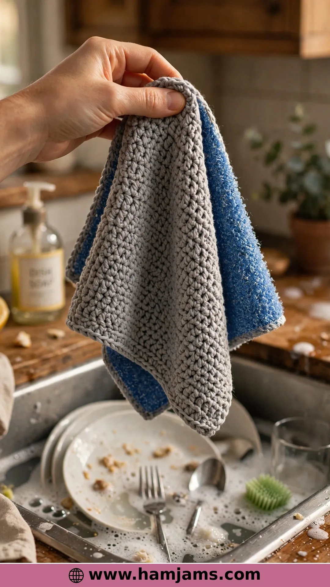 Two-Sided Scrubby Dishcloth