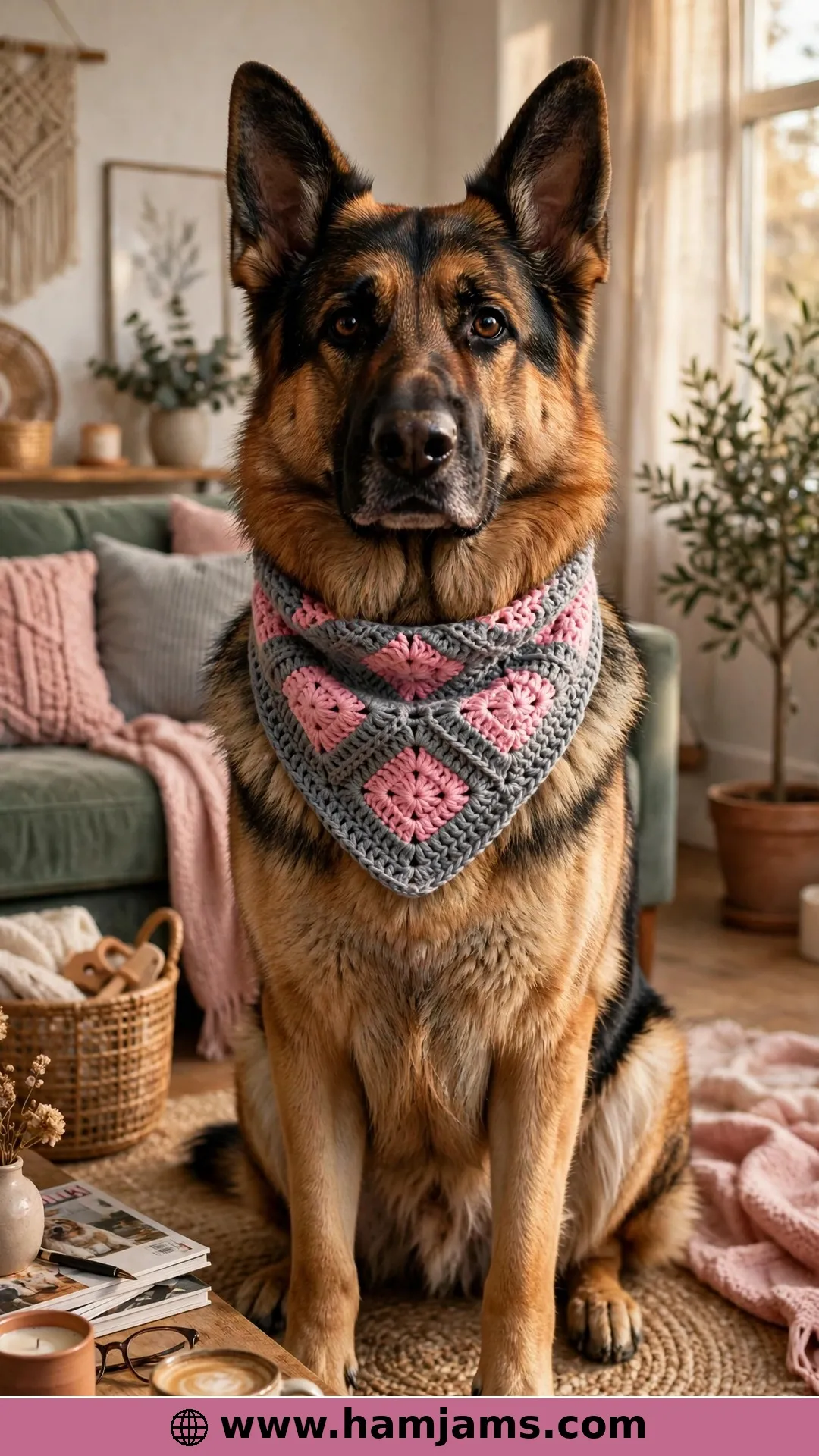 Block-Stitch Diamonds, Kitten to Shepherd