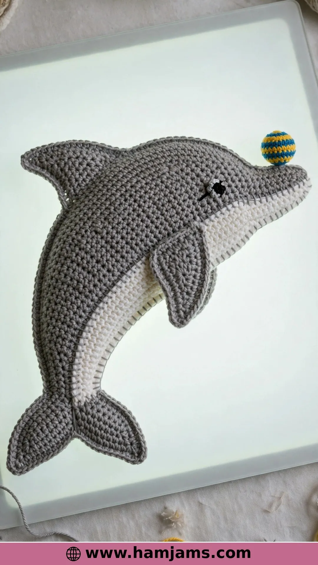 A Flat-Panel Dolphin with a Ball on Its Nose