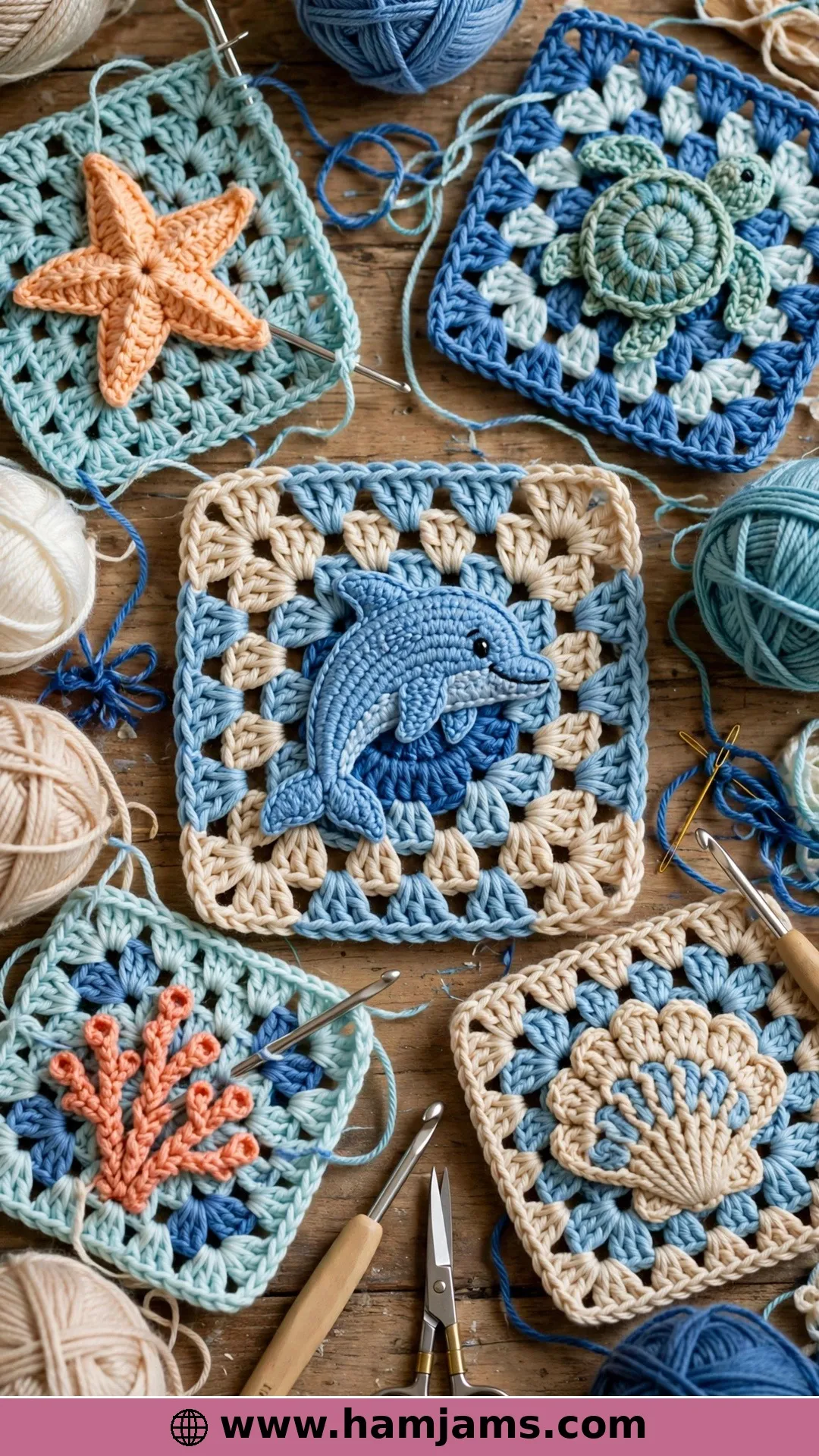 A Dolphin Square for an Ocean Afghan