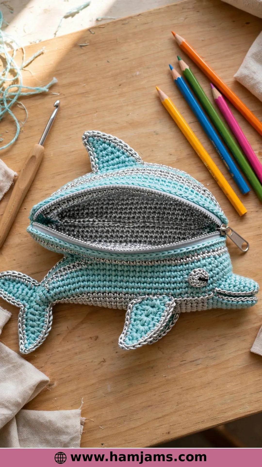 A Zippered Pencil Case with a Chart