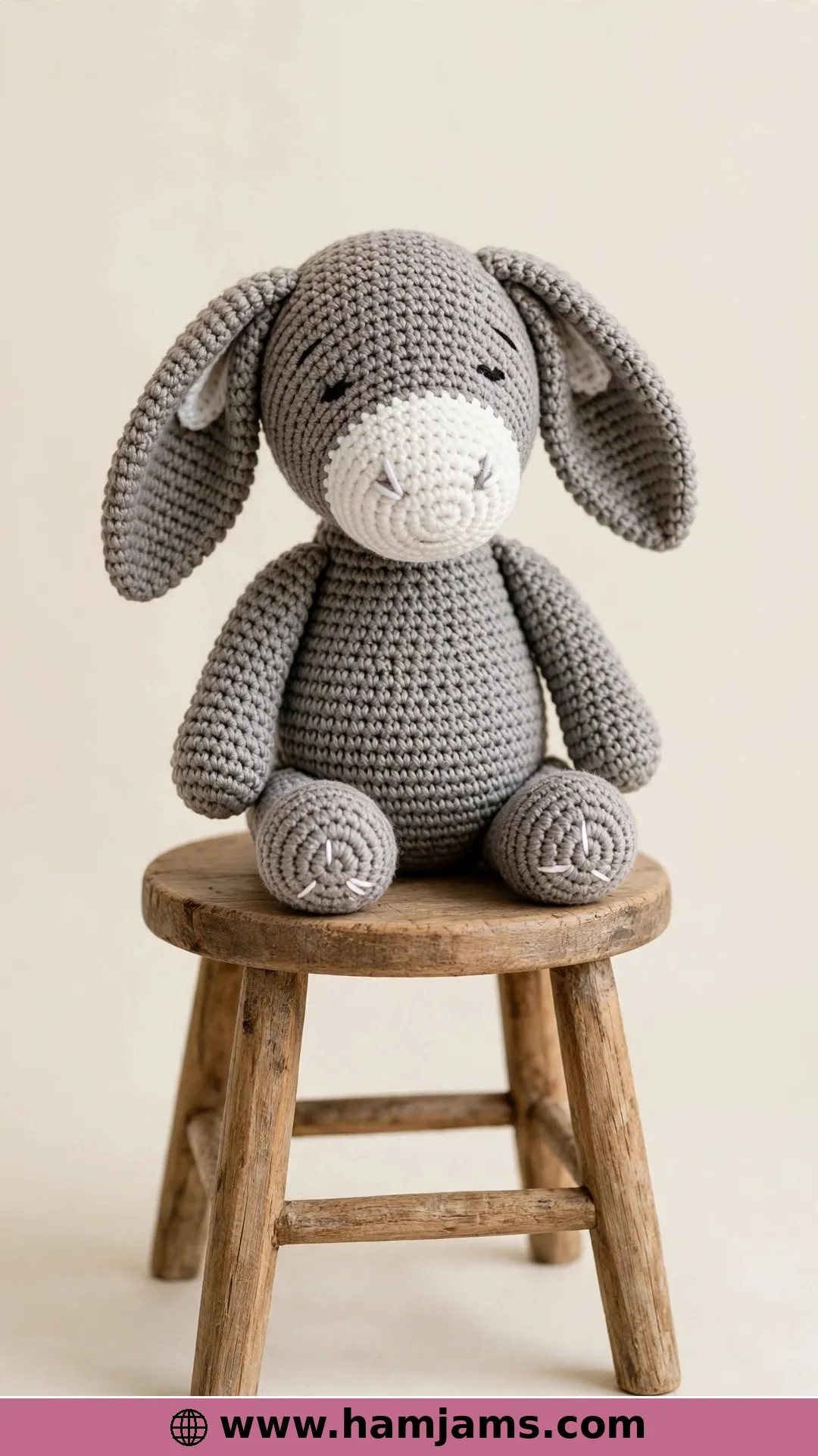 Delilah, the Classic Grey Donkey