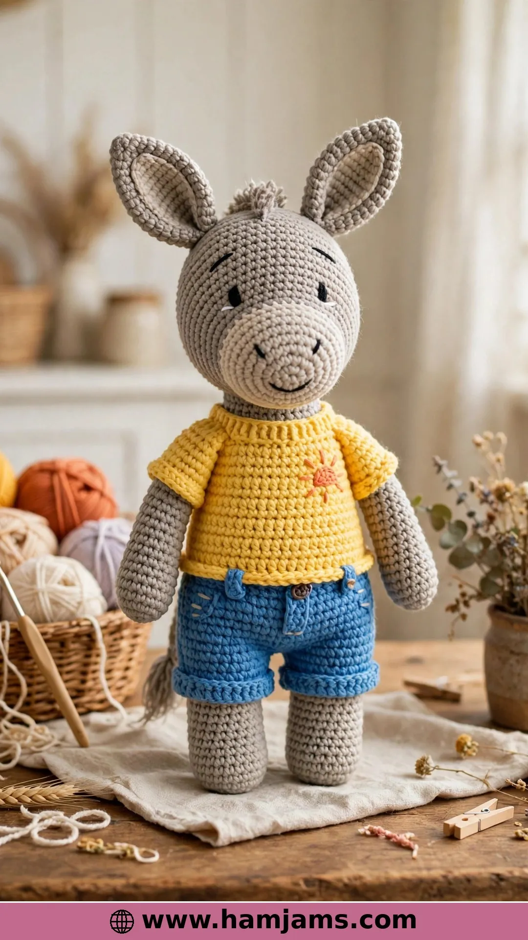 The Donkey in a T-Shirt and Shorts