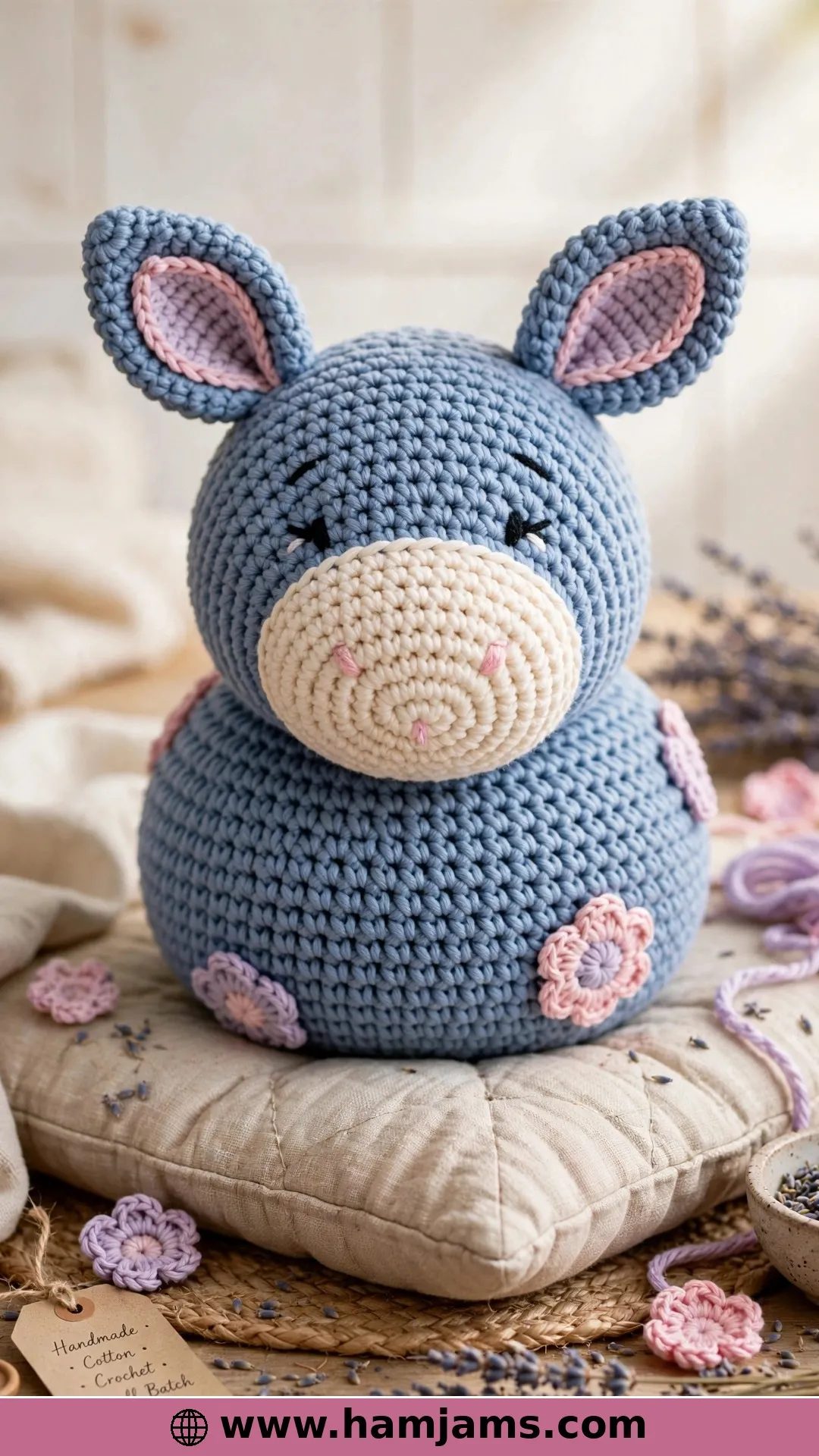 The Blue Eeyore in Nako Yarns