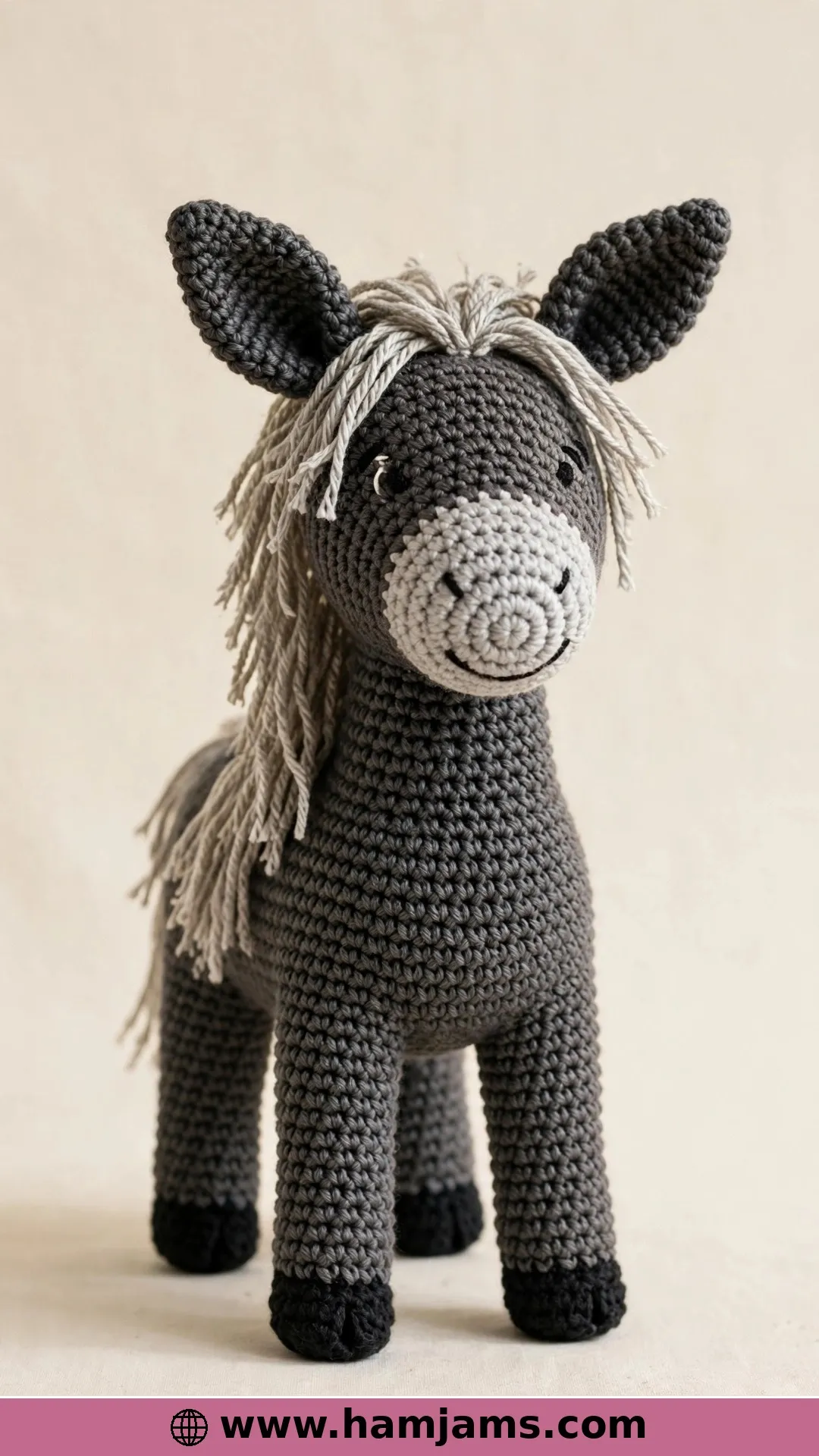 The Charming Dark Grey Donkey