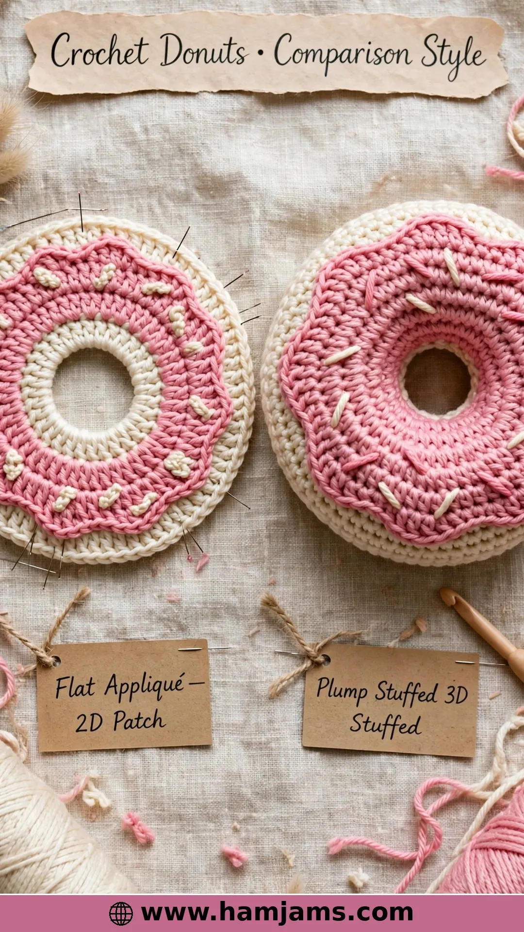 One Donut Pattern, Two Ways to Finish It