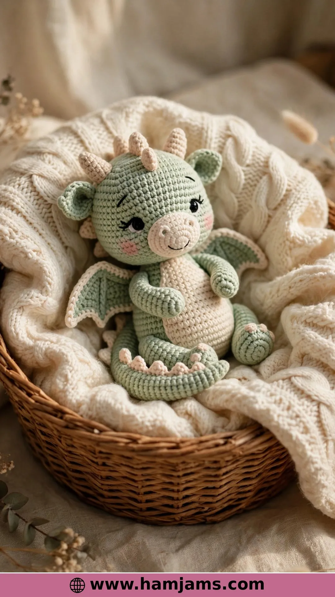 Soren, a Sweet Vintage Baby Dragon