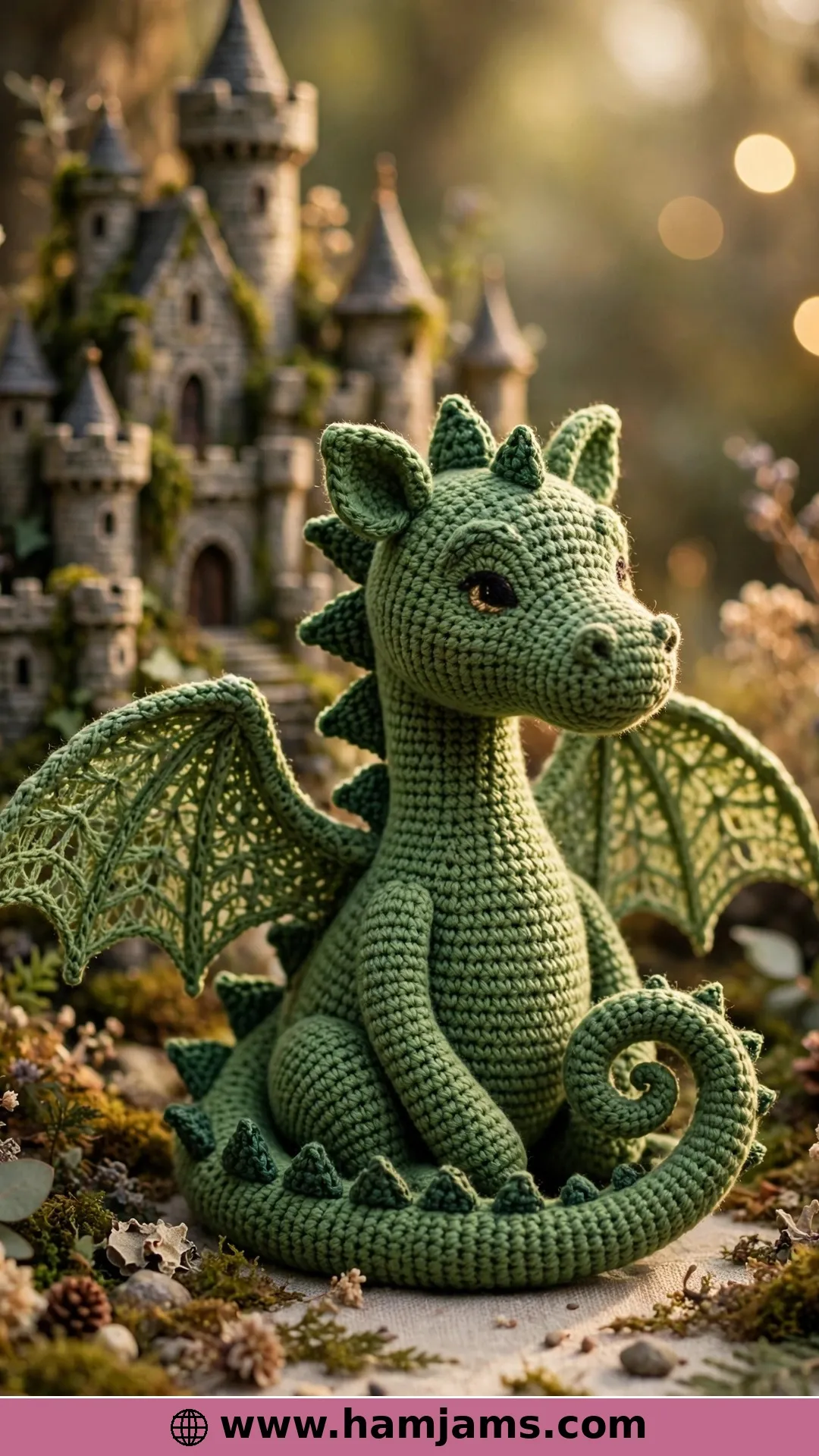 Philip, a Fairytale Dragon With a Curled Tail