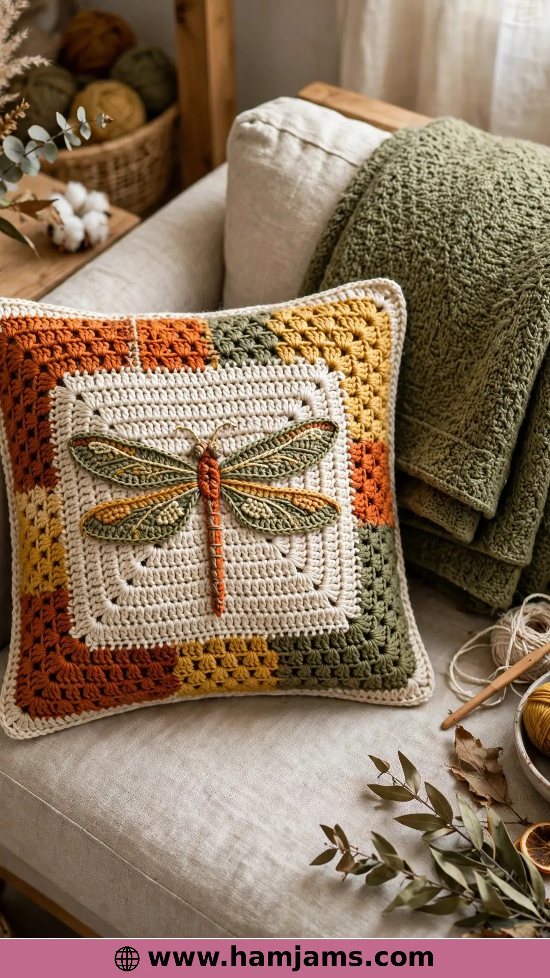 A Pillow You Can Make in Single or Half Double Crochet