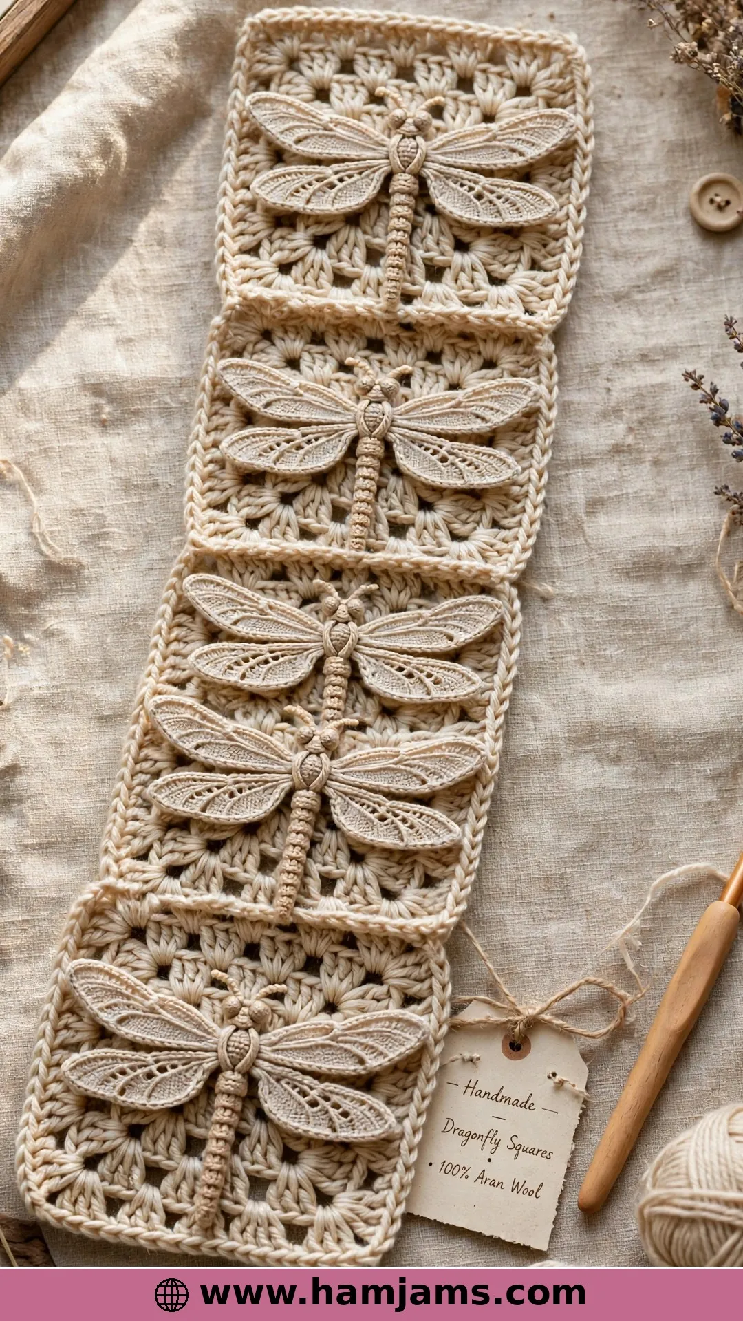 A Scarf of 3D Dragonfly Squares