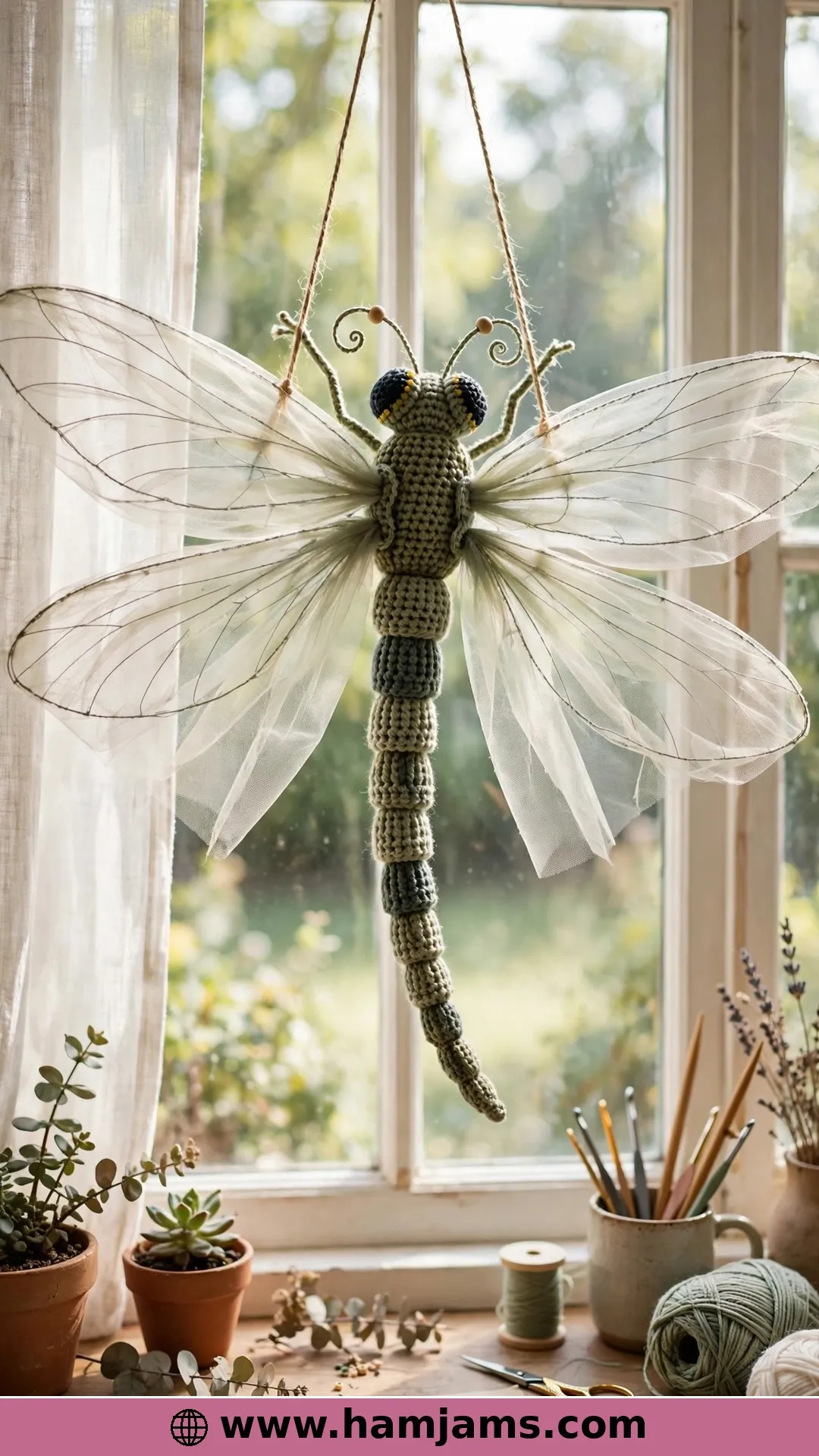 A Tulle-and-Wire Showpiece Dragonfly