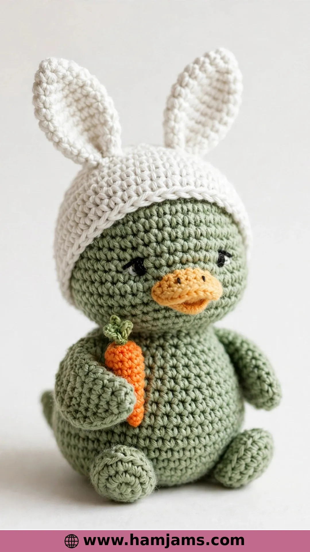 Duckling with a Bunny Hat