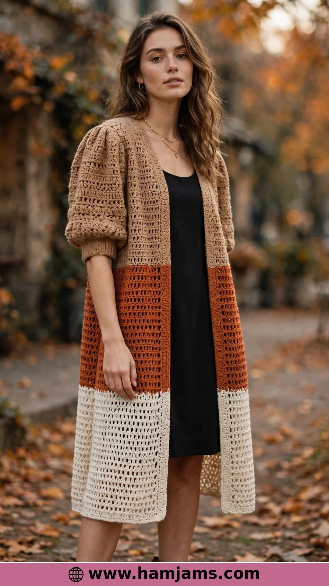 Speckled Colour-Blocking and Puff Sleeves