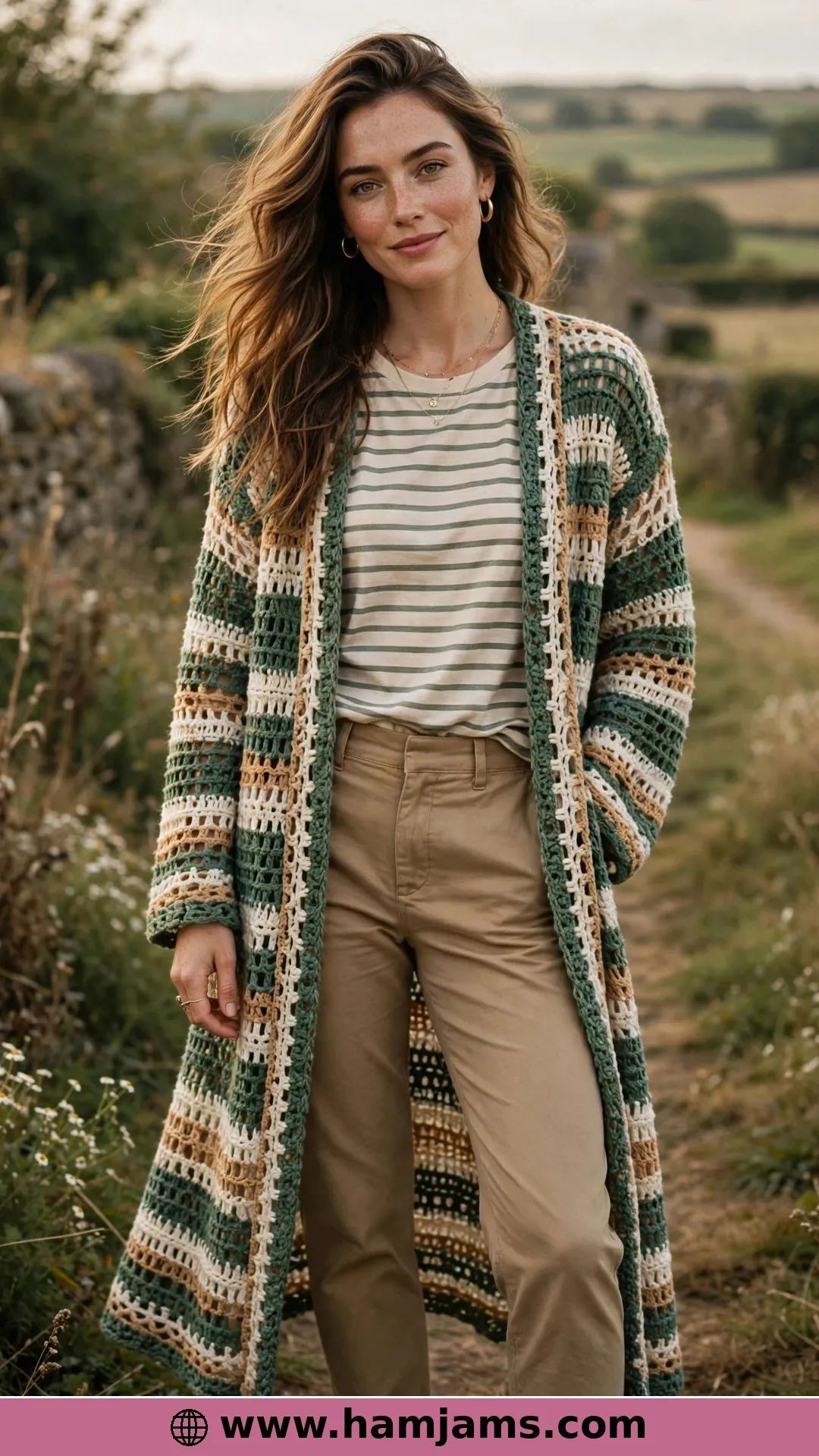 Moss-Stitch Stripes in Three Tweedy Neutrals