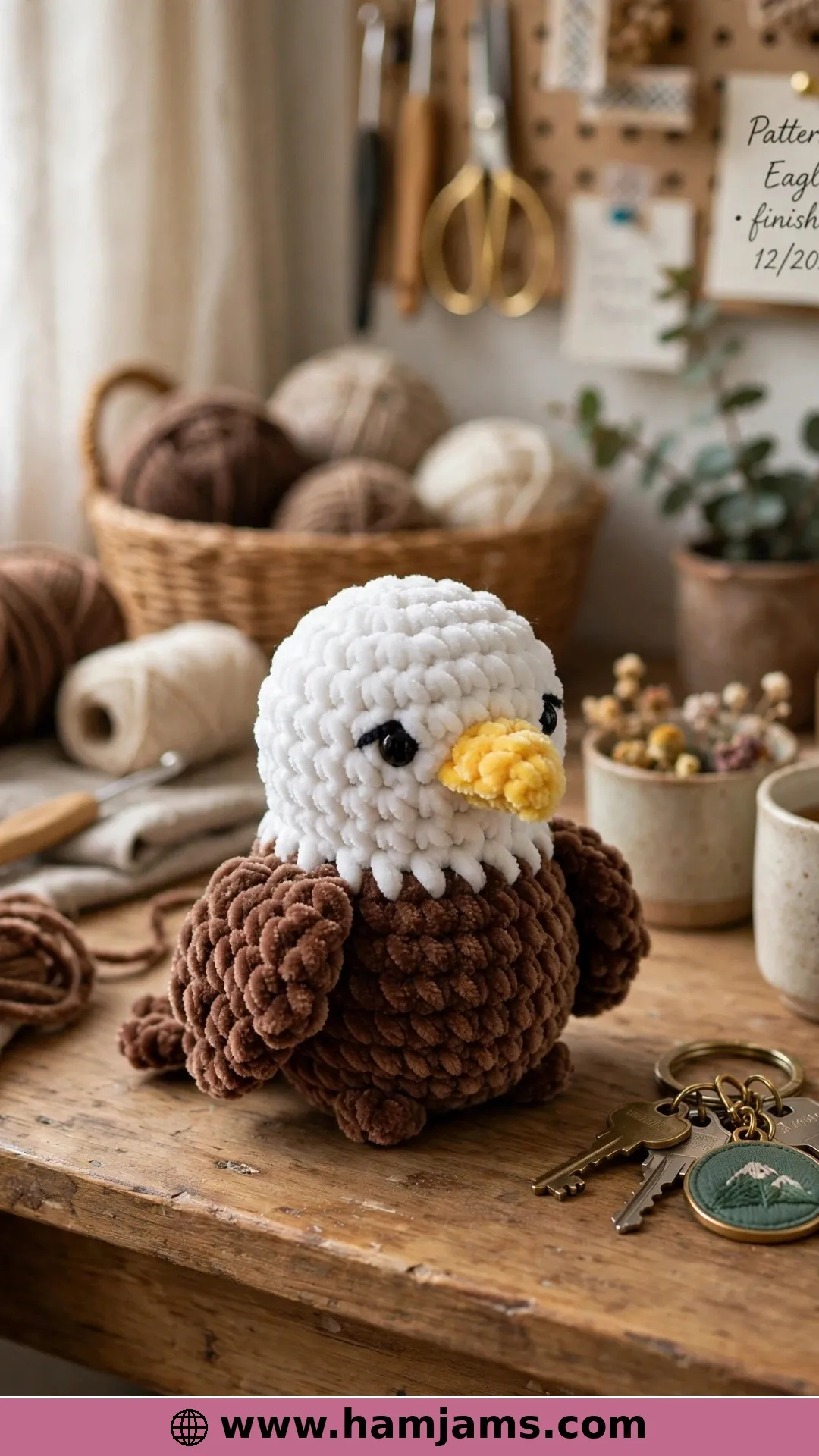 A Pocket-Sized Bald Eagle in Squishy Velvet