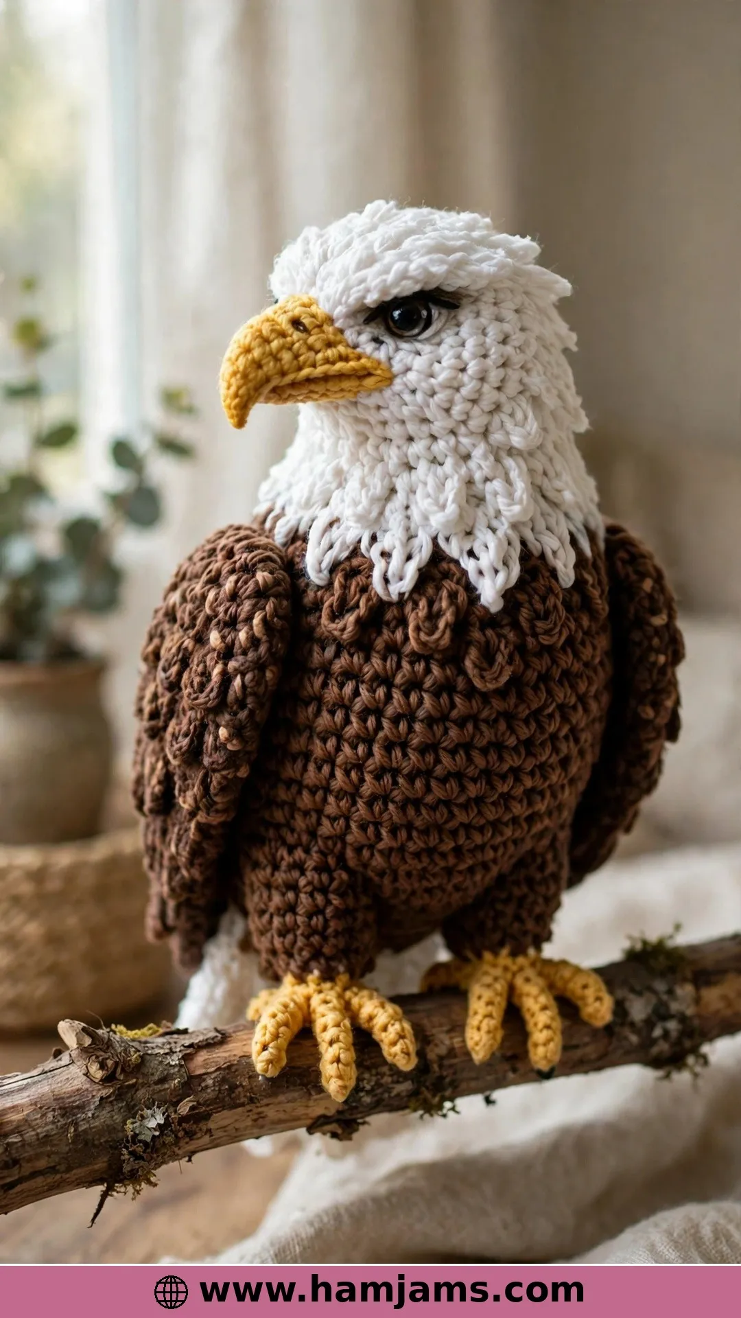 A Realistic Bald Eagle as a Free Ravelry Download