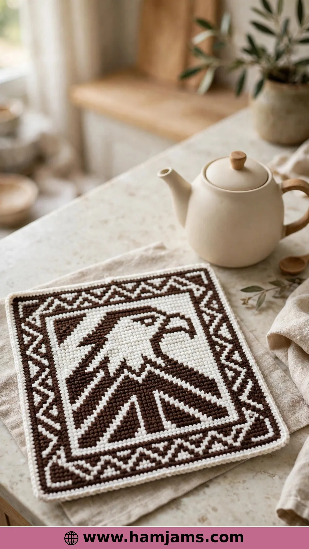 A Tapestry Eagle Potholder in Two Colourways