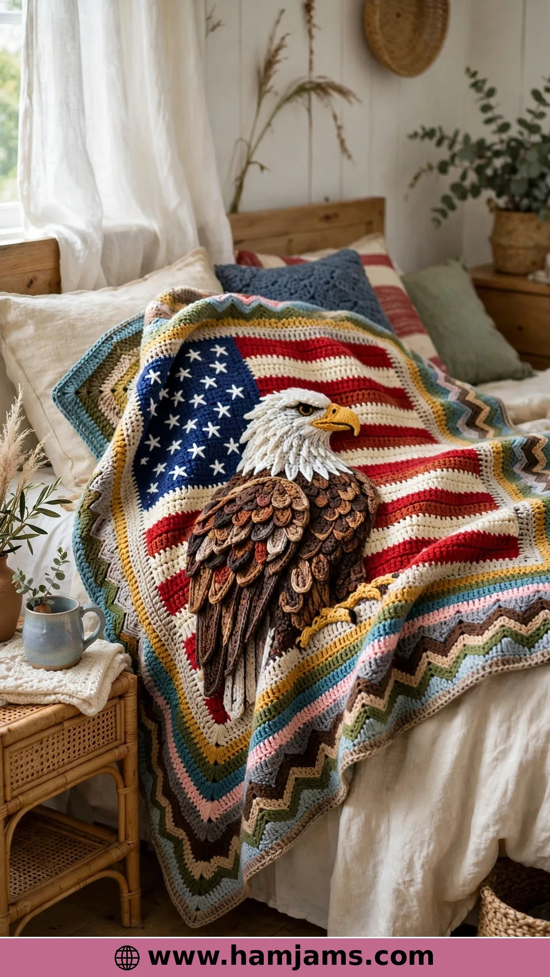 A Majestic Eagle and Flag as a Tapestry Graph
