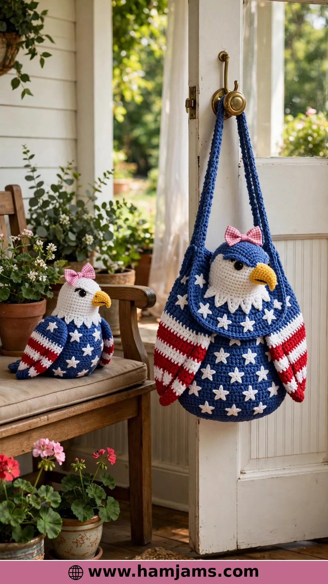 A Patriotic Eagle That Becomes a Pillow or a Bag
