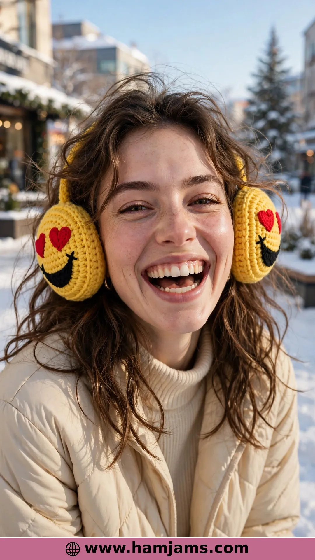 Heart-Eyes Emoji Faces in Sunny Yellow