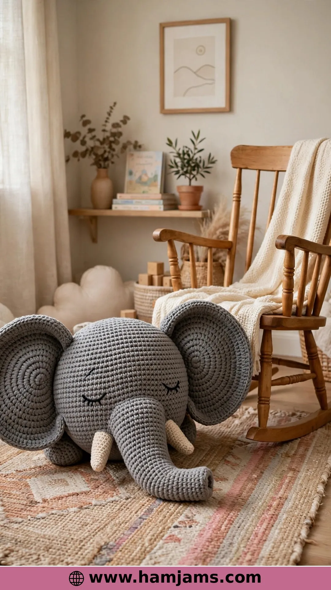 The Giant Elephant Pillow for the Nursery