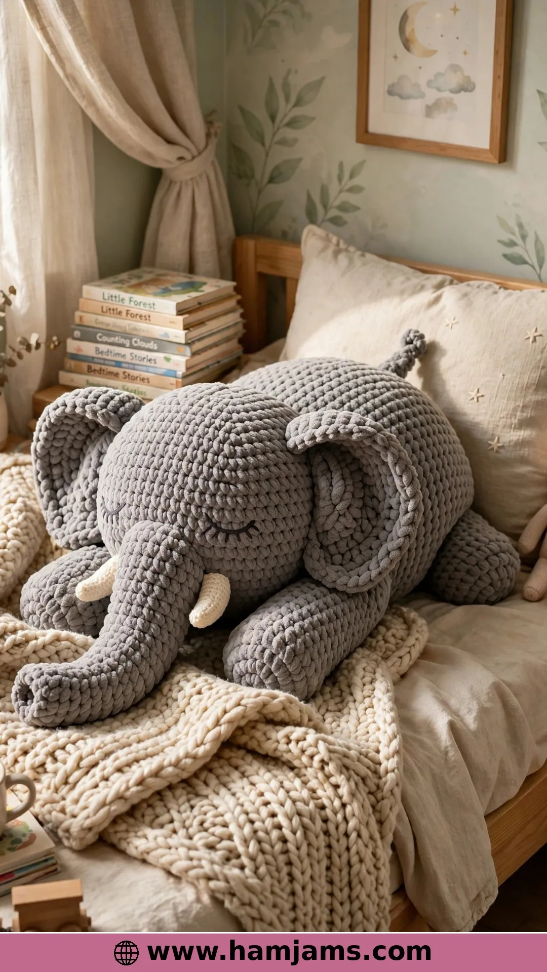 Ollie, the Big Bernat Blanket Elephant