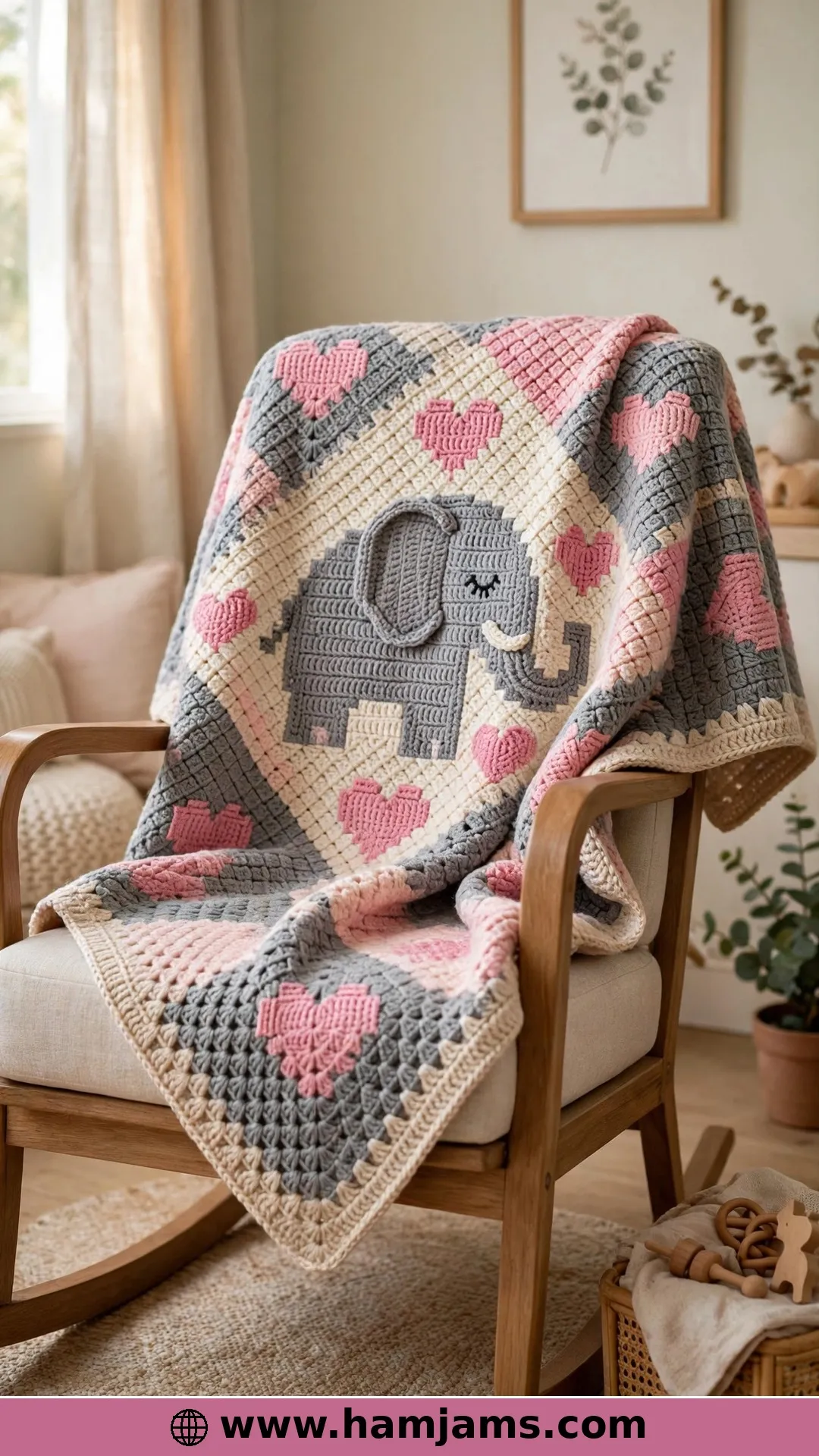 The Elephant Love C2C Blanket