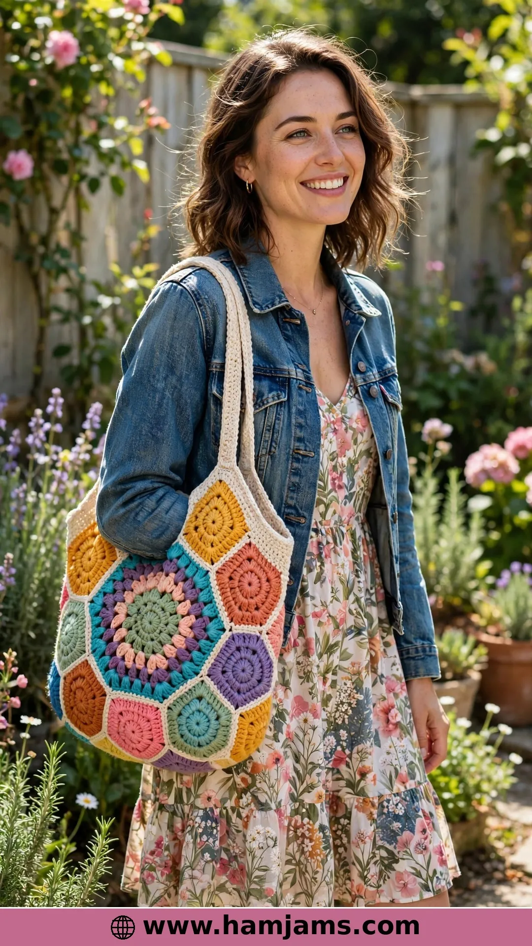 The Granny Hex Tote Built from Happy Hexagons