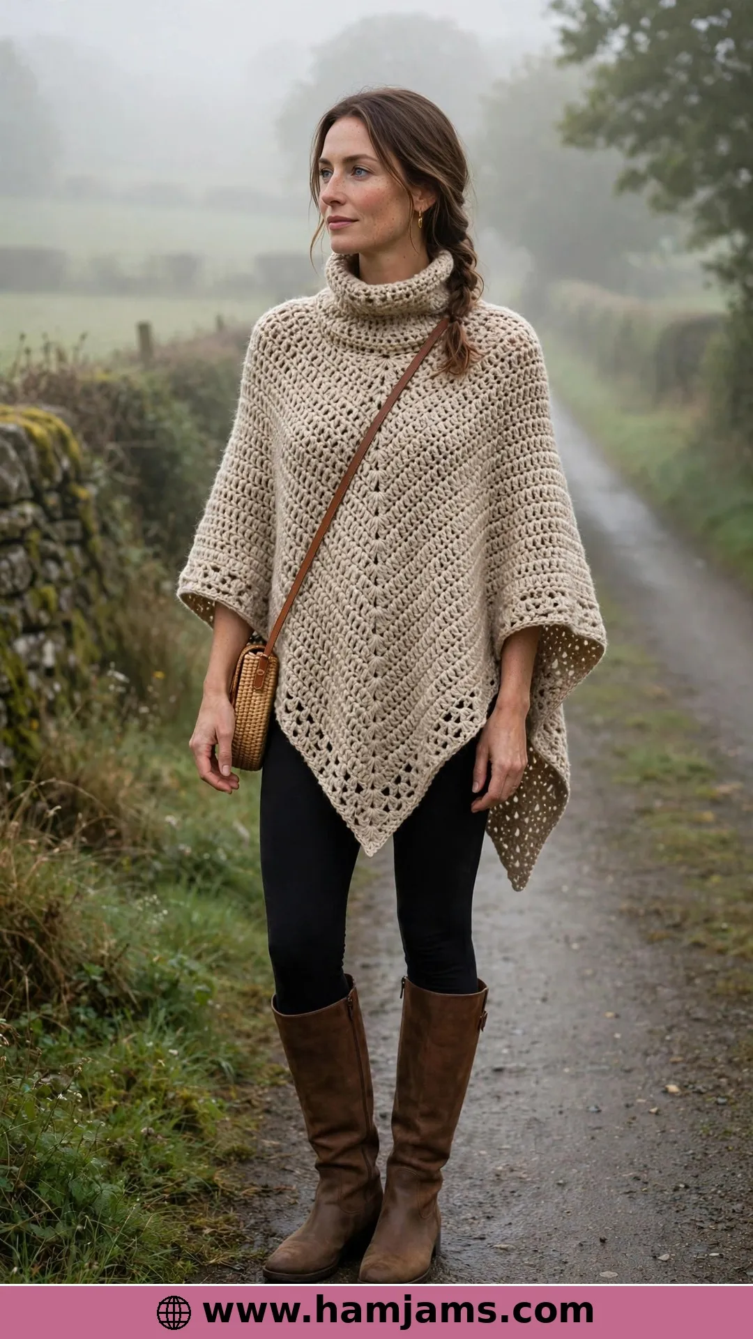 The Turtleneck Poncho with a V-Neck Alter Ego