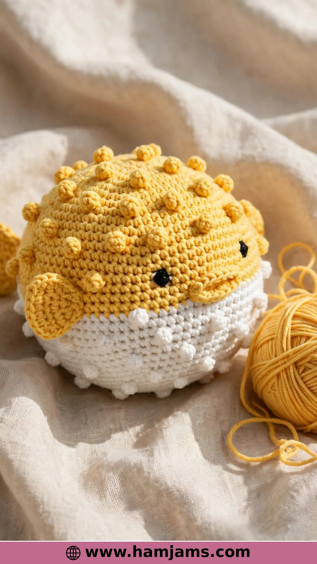 A Plush Pufferfish With Berry-Stitch Prickles