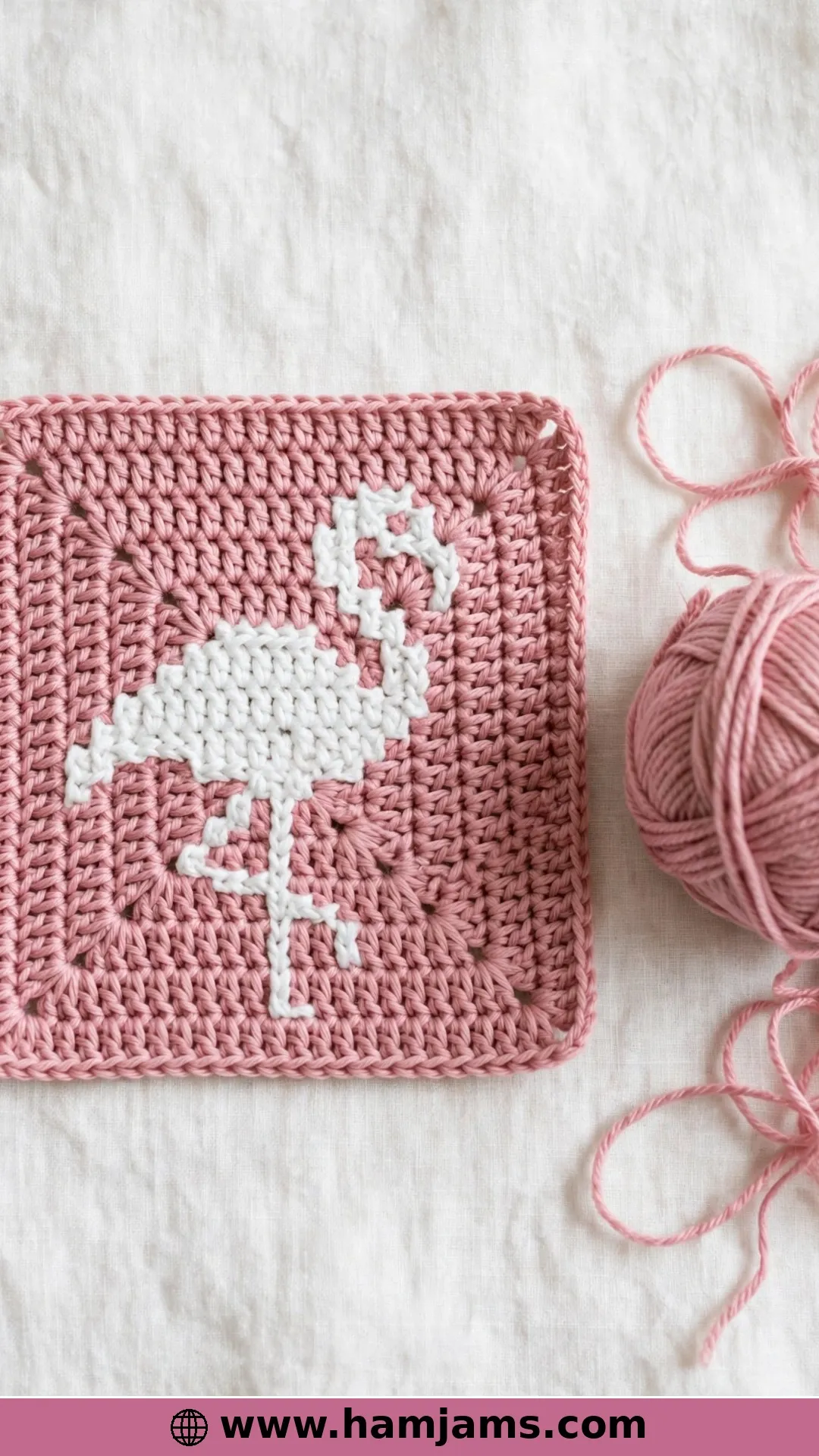 The White-on-Pink C2C Square