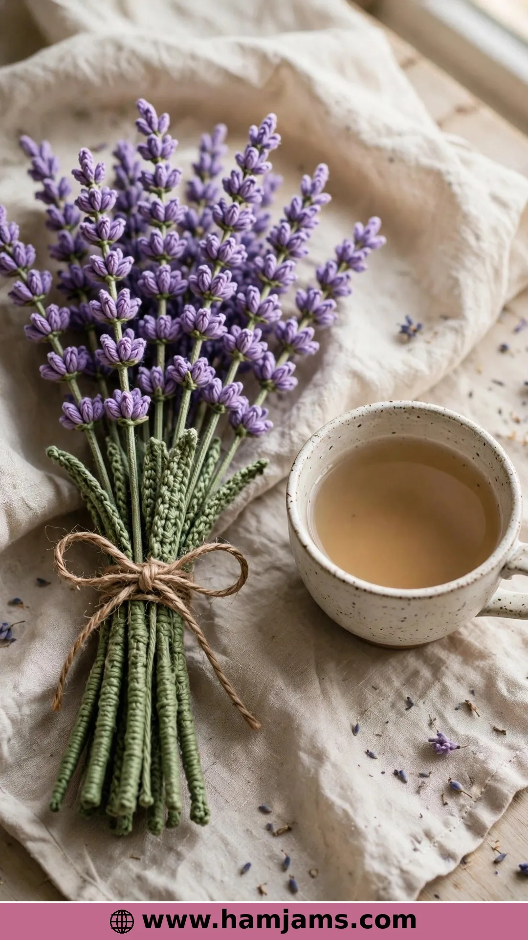 Lavender Sprigs on Wrapped Skewers