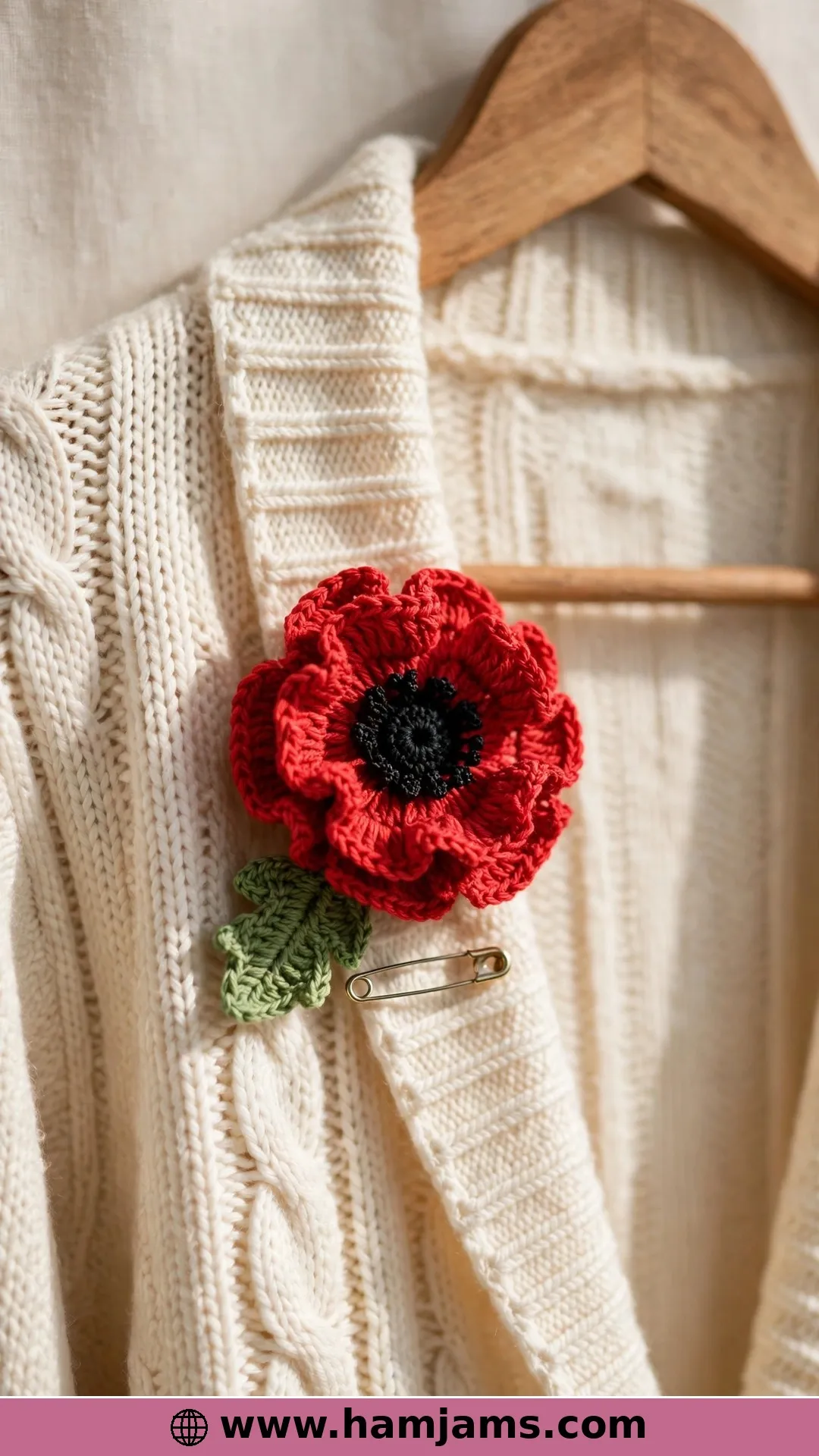 Remembrance Poppy Brooch – A Tiny Poppy with a Big Heart