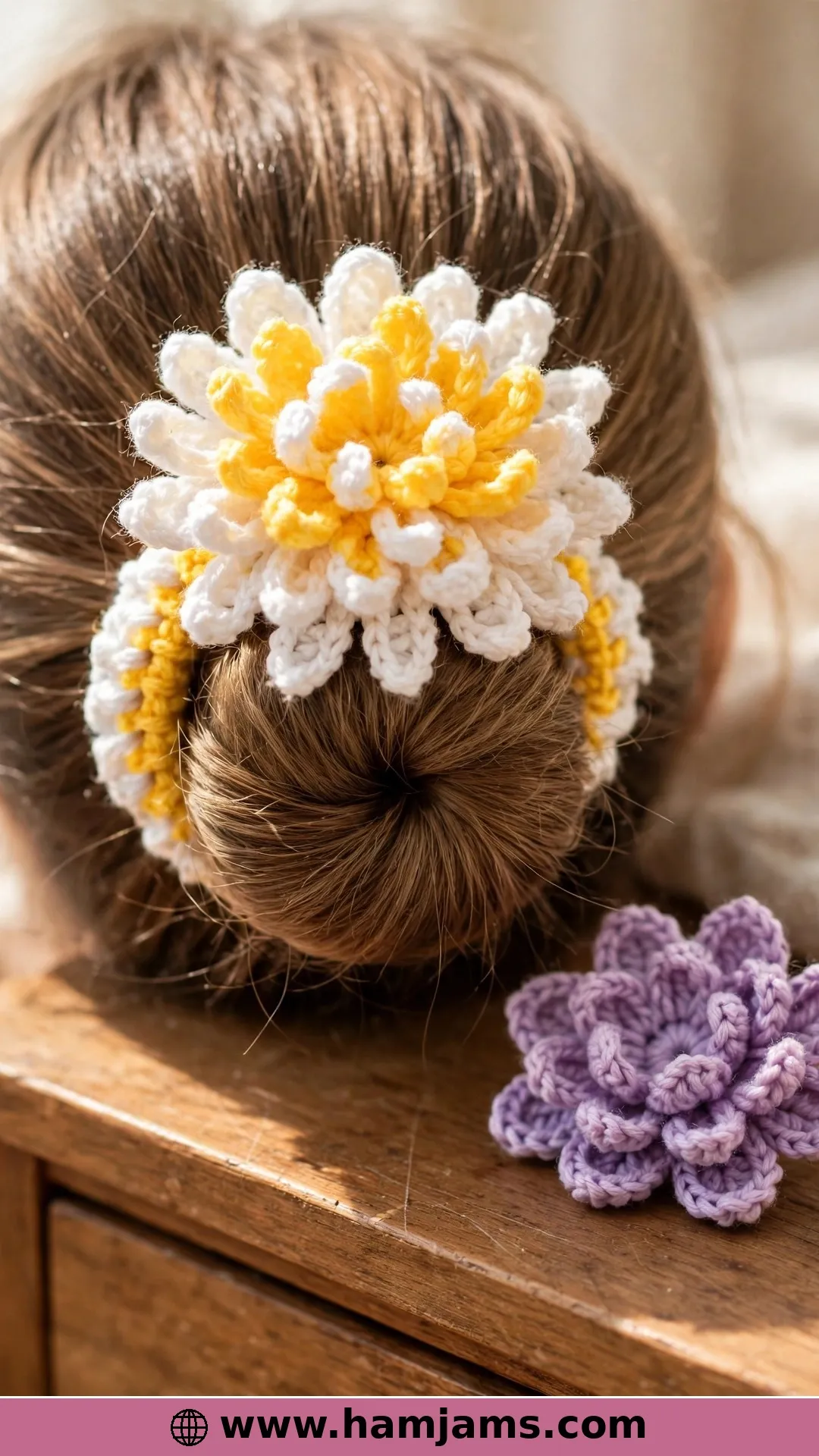 Chrysanthemum Hair Tie – A Frilly Burst of Petals