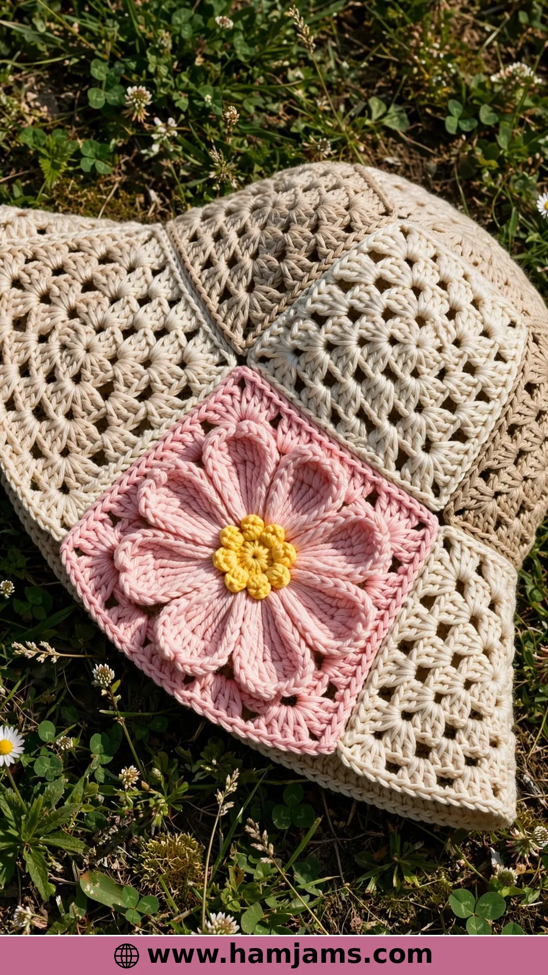Cosmos Granny Square – Voluminous Petals for Hats and Blankets