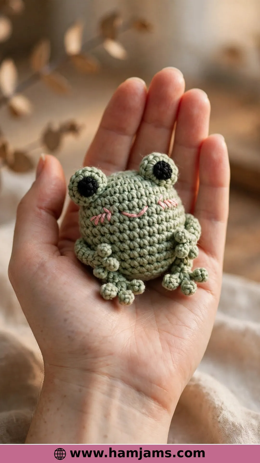 The Tiny Bobble-Eyed Frog With Almost No Sewing