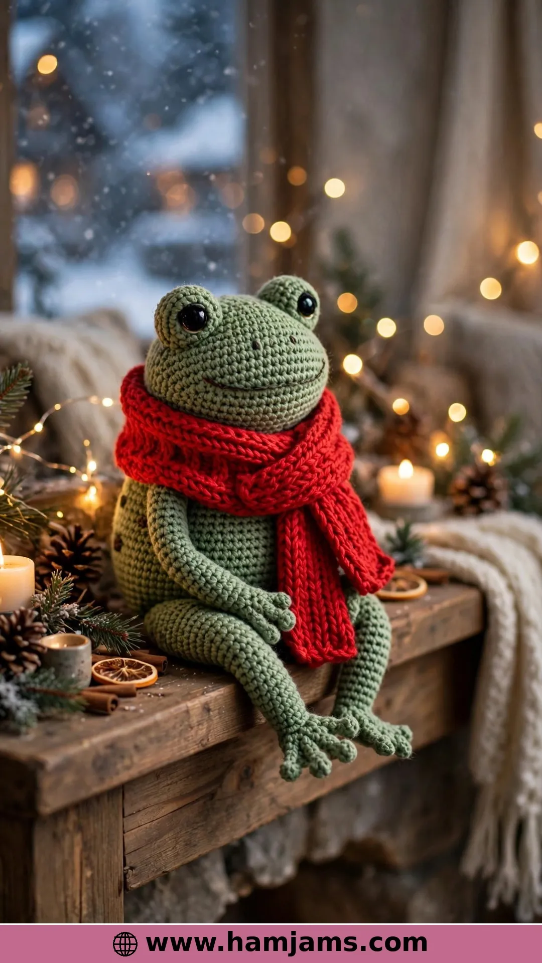 The Cosy Frog in a Scarf