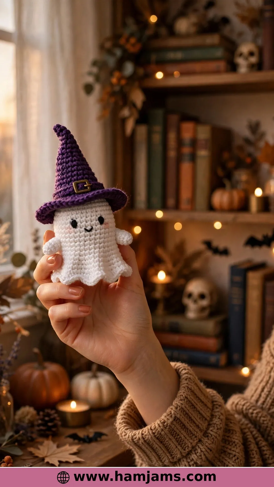 Gilbert the Ghost: A No-Sew Amigurumi with a Dapper Witch Hat