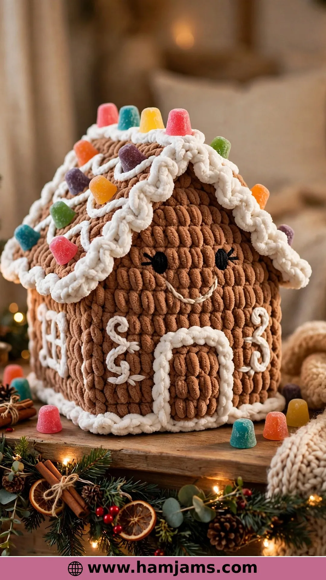 The Chunky Chenille Showpiece With a Smile