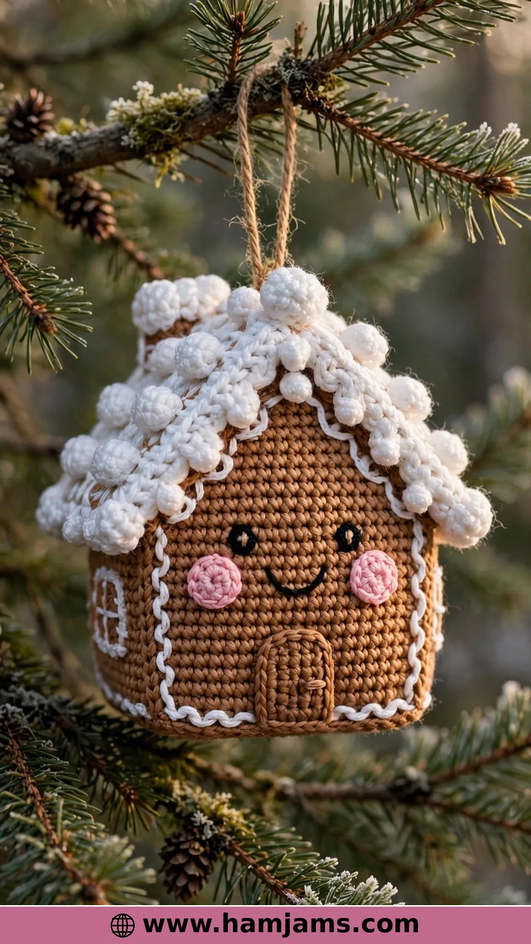 The Sweet-Faced Ornament With a Bobble Snow Roof