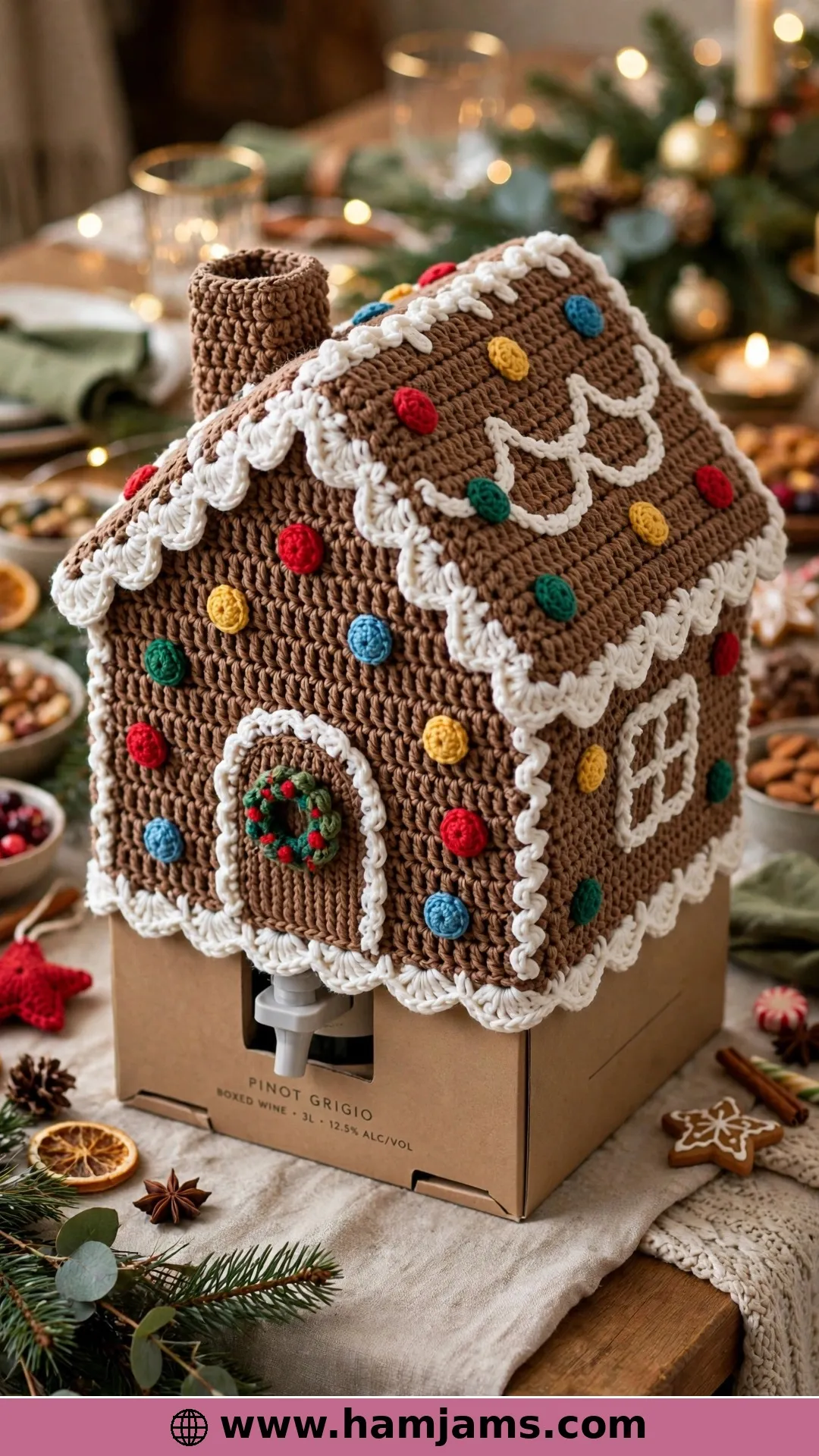 The Wine Box Cover for Grown-Up Gingerbread Fans