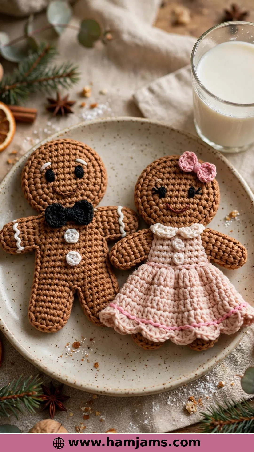Flat-and-Chunky Gingerbread Man and Lady