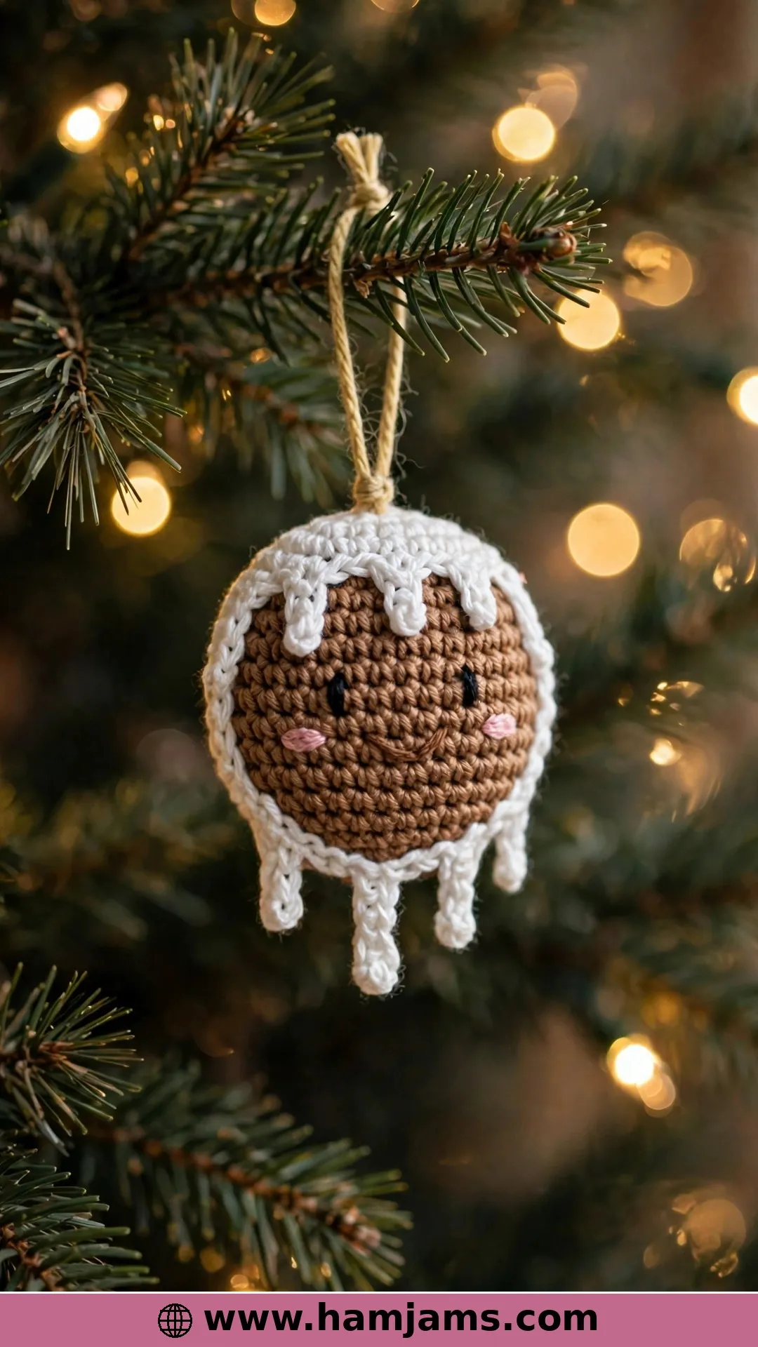 The Teeny Ornament With Crocheted-On Frosting Drips