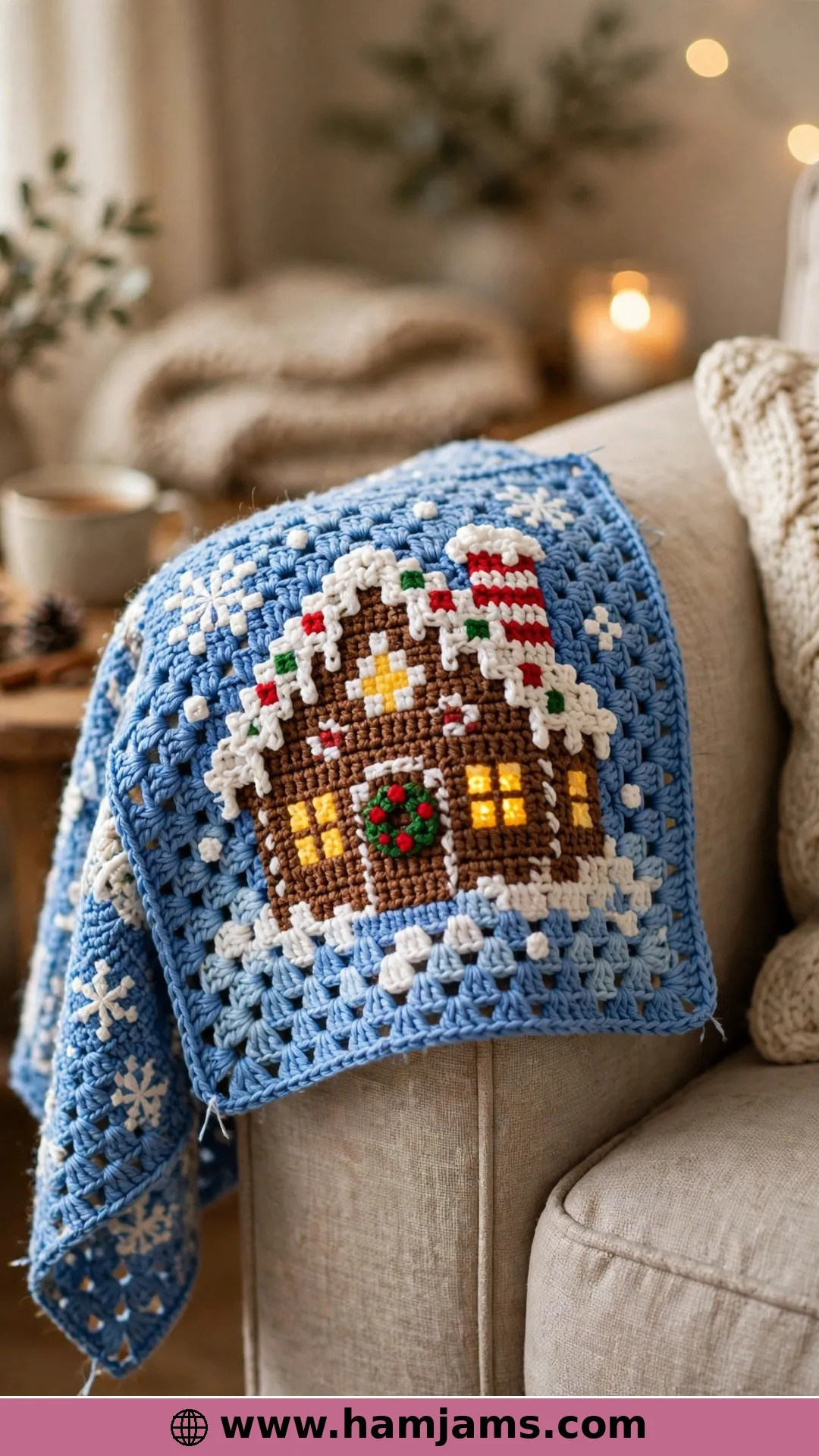 The C2C Gingerbread House Square