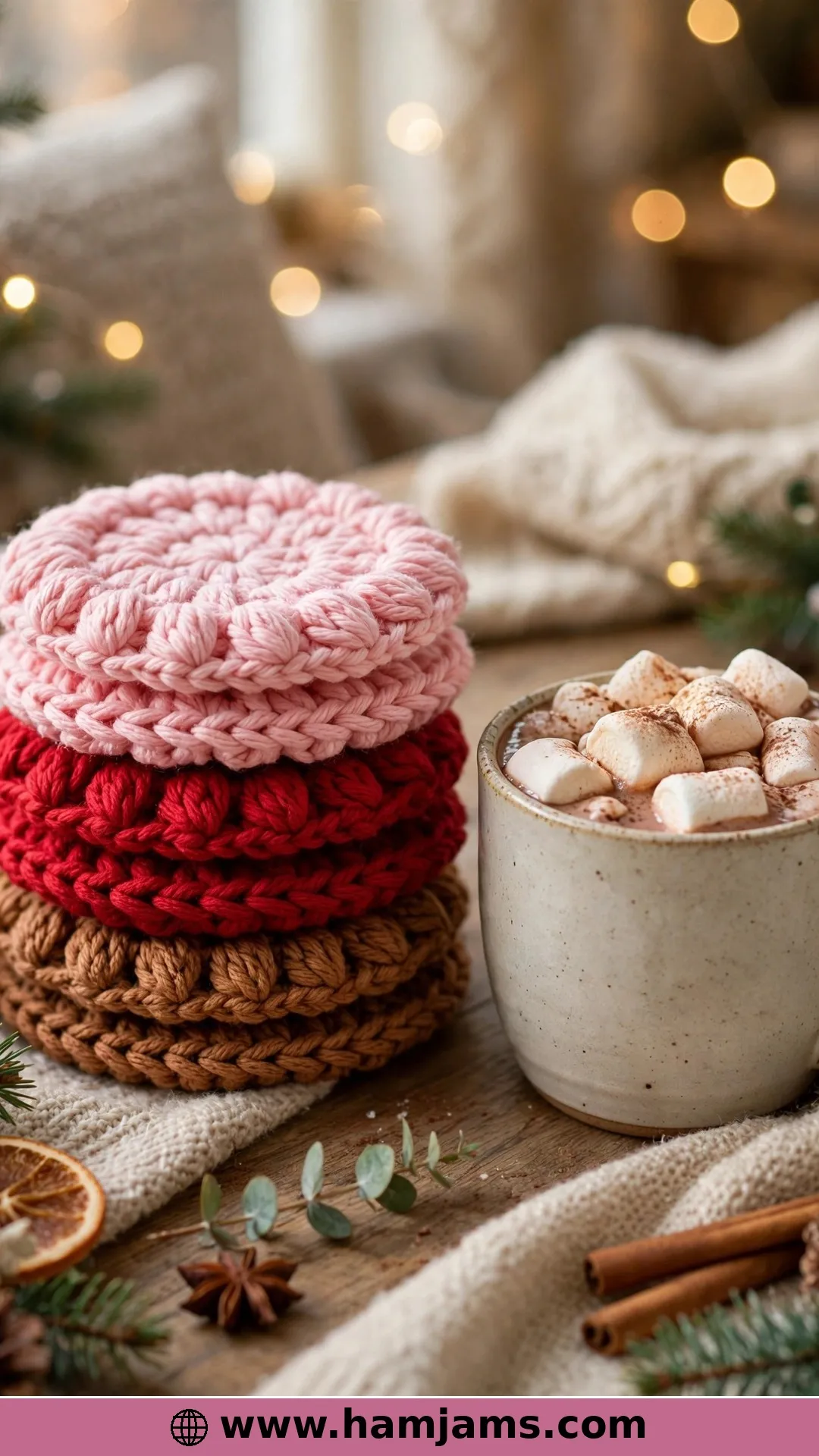 The Bean-Stitch Cookie Coasters