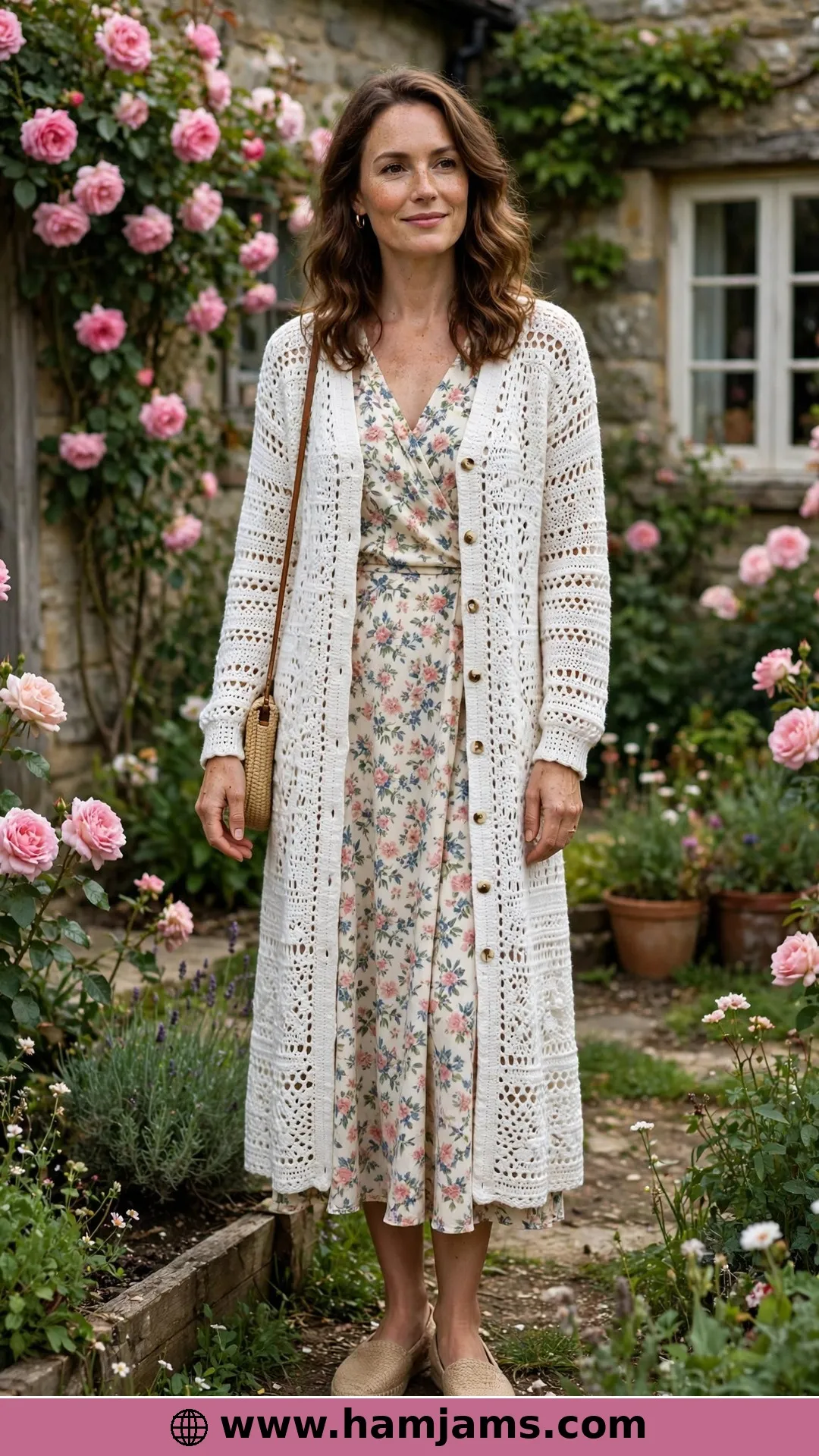 The Vintage White Long Cardigan