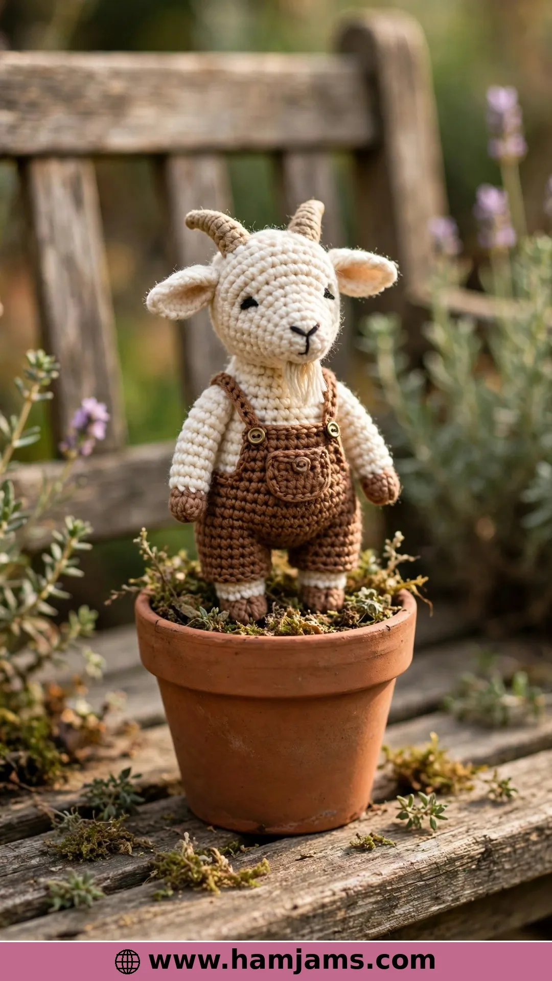 Cotton Goat in Brown Overalls